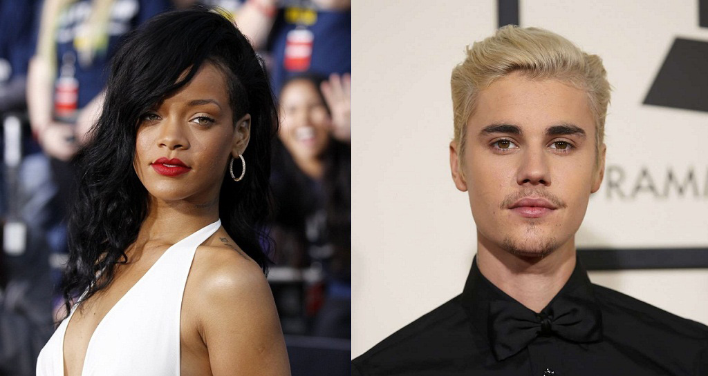 Dù không có mặt nhận giải nhưng Rihanna và Justin Bieber vẫn bội thu tại AMA năm nay - Ảnh: Reuters