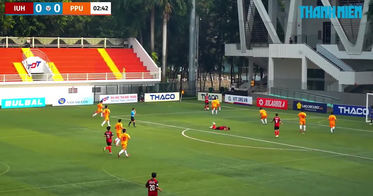 Highlight ĐH Công nghiệp TP.HCM (IUH) 2-0 ĐH Cảnh sát Nhân dân (PPU): Lốp bóng đẳng cấp như Totti