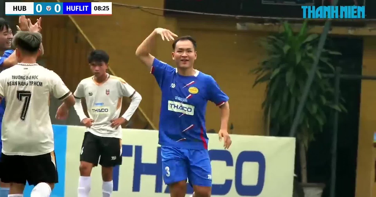 Highlight Trường ĐH Ngân Hàng TP.HCM (HUB) 1-1 Trường ĐH Ngoại Ngữ Tin học TP.HCM (HUFLIT): Cầm vàng mà để vàng rơi