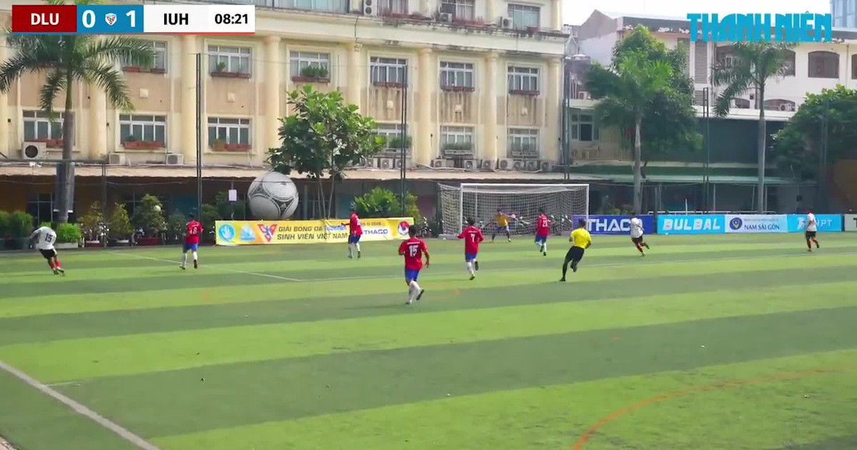 Highlight Trường ĐH Đà Lạt (DLU) 0-7 Trường ĐH Công nghiệp TP.HCM (IUH): Cơn mưa bàn thắng