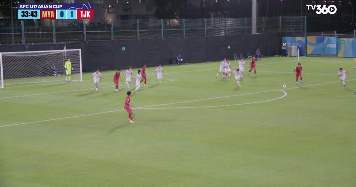 Highlight U.17 Myanmar 0-1 U.17 Tajikistan: Kiên cường chống đỡ