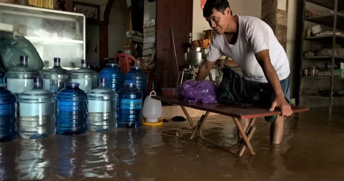 Hạ du hồ Kẻ Gỗ ngập sâu, nhiều thôn bị cô lập hoàn toàn