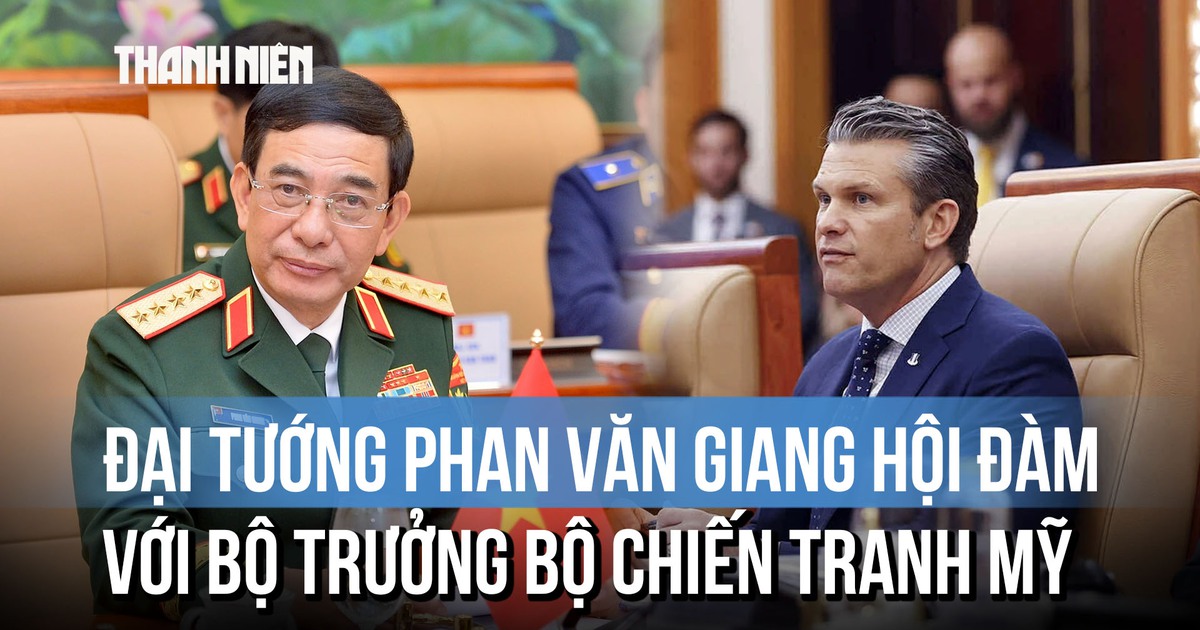 Đại tướng Phan Văn Giang hội đàm với Bộ trưởng Bộ Chiến tranh Mỹ