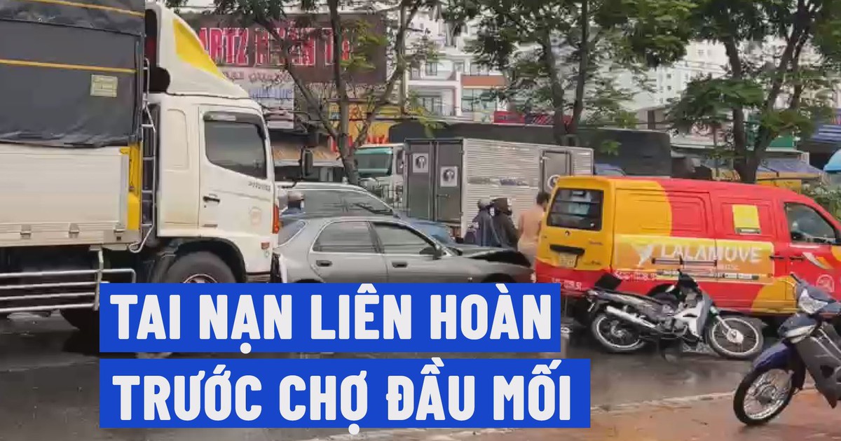 Tai nạn liên hoàn trước chợ đầu mối Thủ Đức, 3 người thương vong