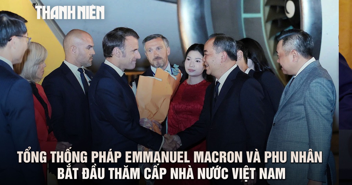 Tổng thống Pháp Emmanuel Macron và phu nhân bắt đầu thăm cấp nhà nước Việt Nam