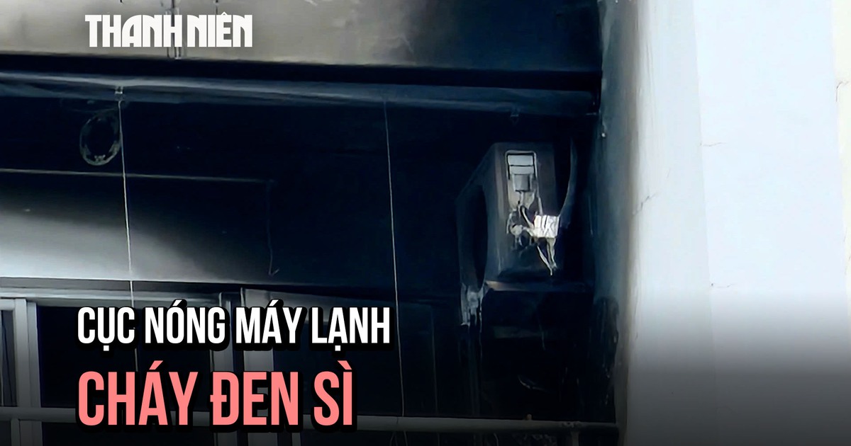 Cục nóng máy lạnh ở chung cư cháy đen khi chủ vắng nhà