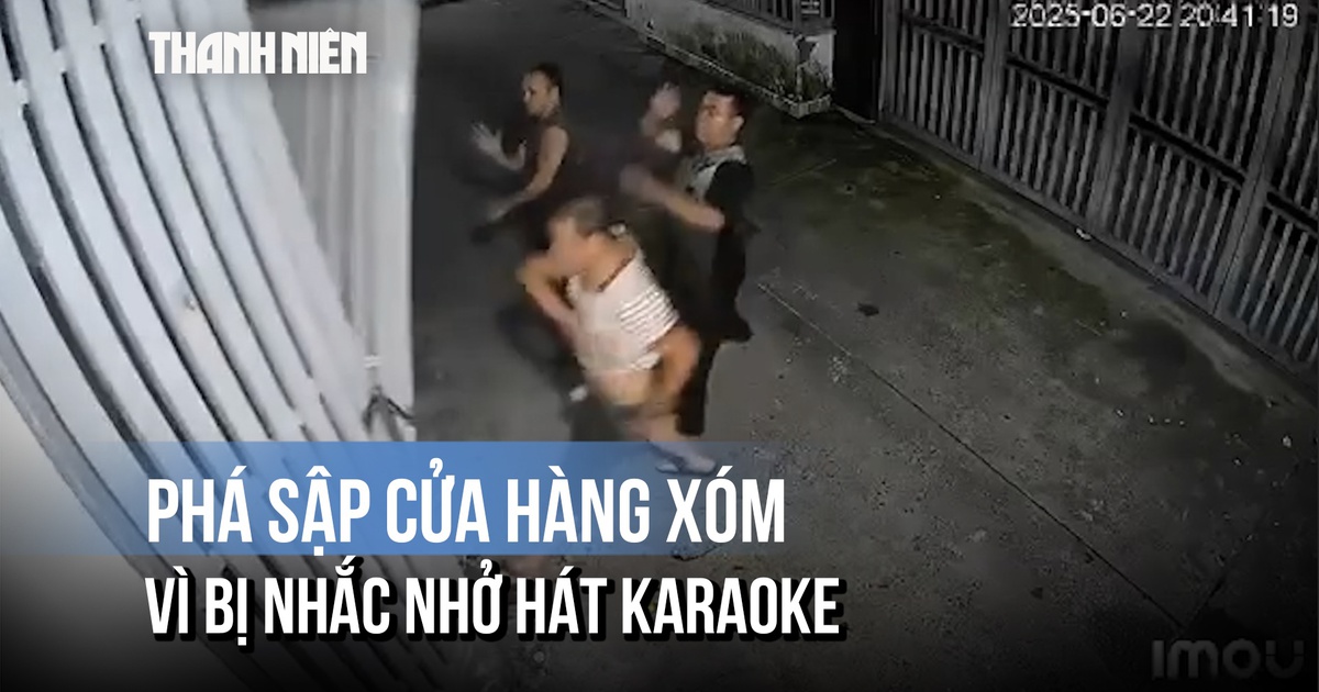 Bị nhắc nhở vì hát karaoke, kéo sập cửa nhà hàng xóm
