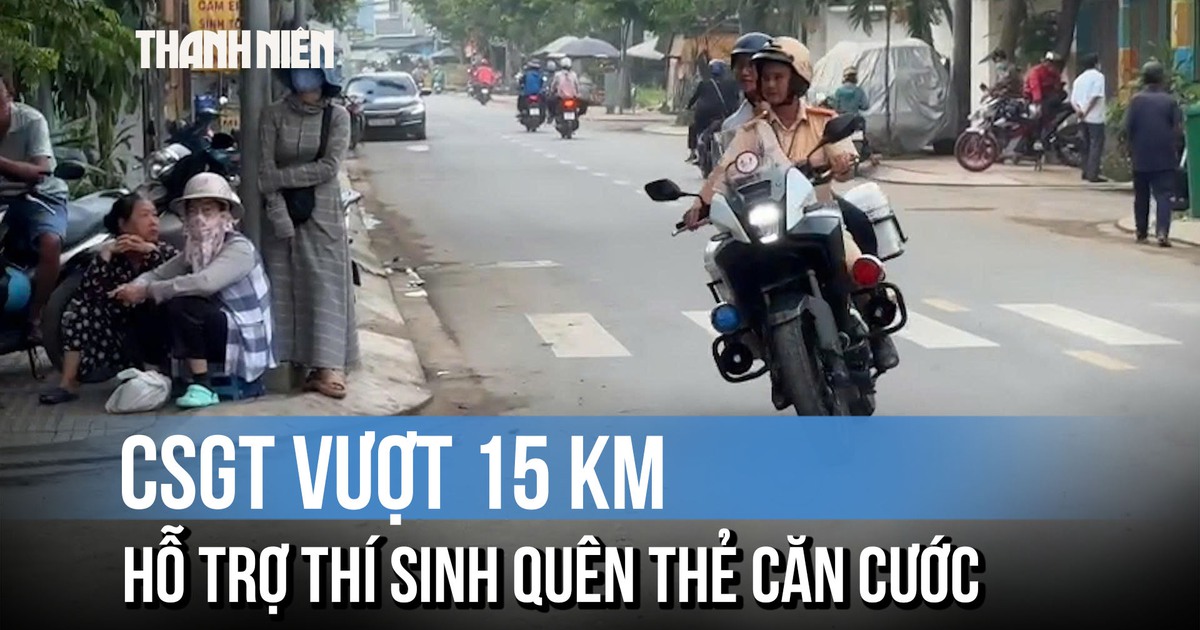 CSGT đưa thí sinh thi tốt nghiệp THPT vượt 15 km về nhà lấy căn cước CSGT đưa thí sinh thi tốt nghiệp THPT vượt 15 km về nhà lấy căn cước