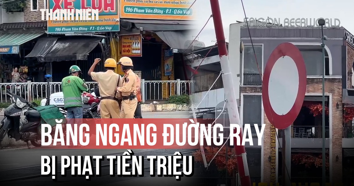 Băng ngang đường ray xe lửa vì không biết hình dạng biển cấm