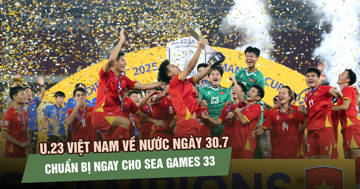 U.23 Việt Nam về nước ngày 30.7, chuẩn bị ngay cho SEA Games 33 U.23 Việt Nam về nước ngày 30.7, chuẩn bị ngay cho SEA Games 33