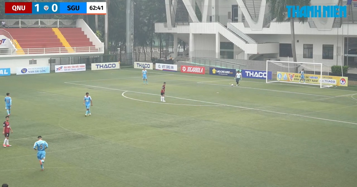 Highlight ĐH Quy Nhơn (QNU) 1-0 ĐH Sài Gòn (SGU): 3 điểm trọn vẹn ngày ra quân