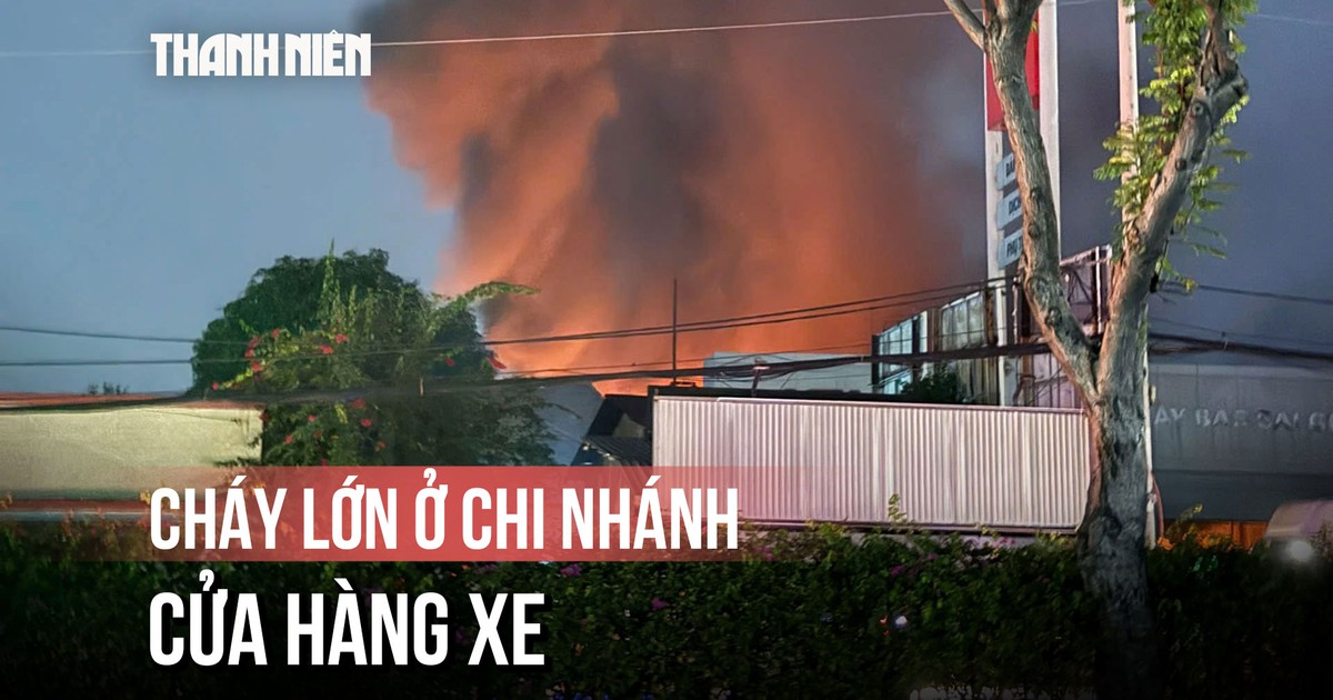 Cháy dữ dội chi nhánh cửa hàng xe ở TP.HCM trong tối đầu năm 2026