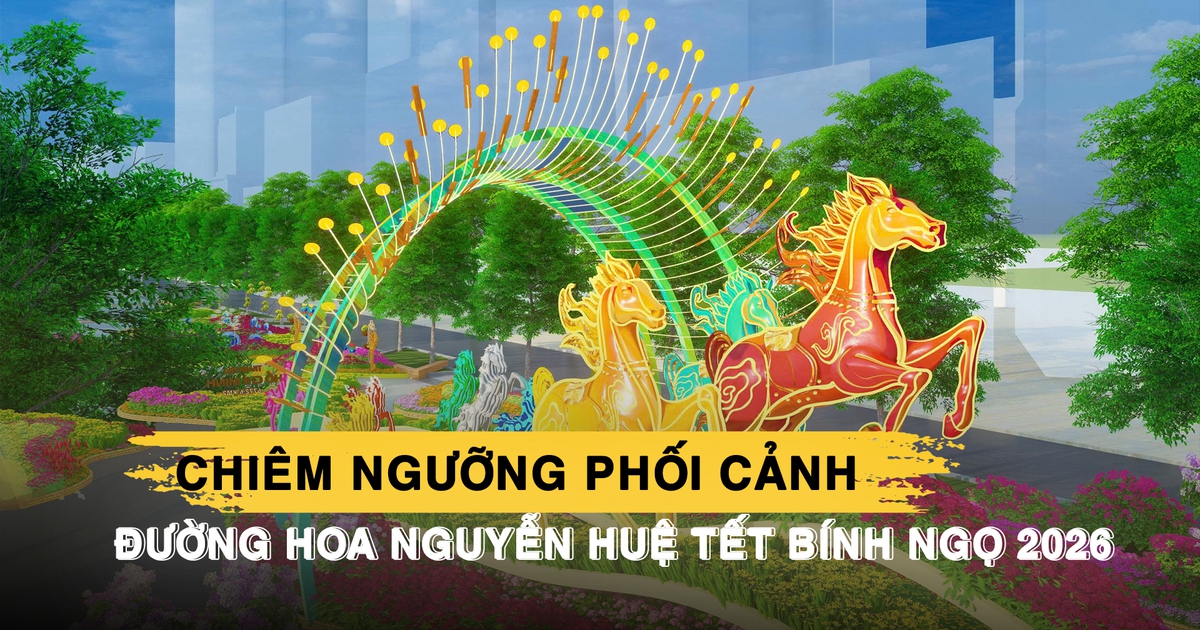 Chiêm ngưỡng phối cảnh đường hoa Nguyễn Huệ Tết Bính Ngọ 2026: 2 phiên bản ngày và đêm