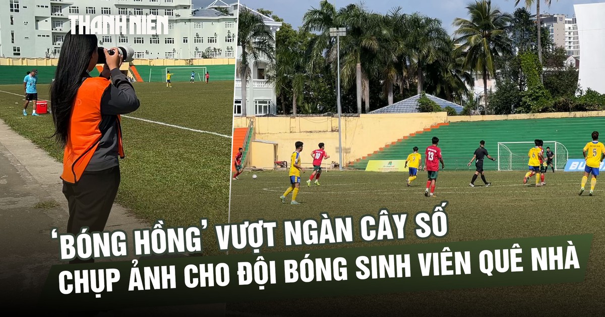 ‘Bóng hồng’ vượt ngàn cây số chụp ảnh cho đội bóng sinh viên quê nhà xứ Huế