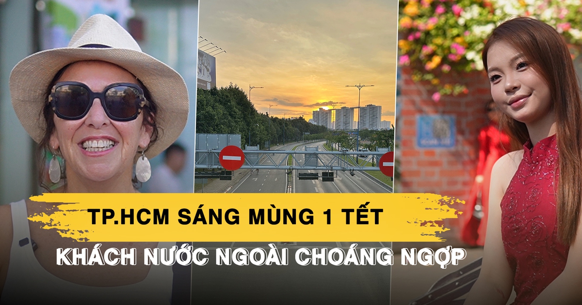 Đường phố TP.HCM thoáng đãng sáng mùng 1, khách nước ngoài choáng ngợp vì tết