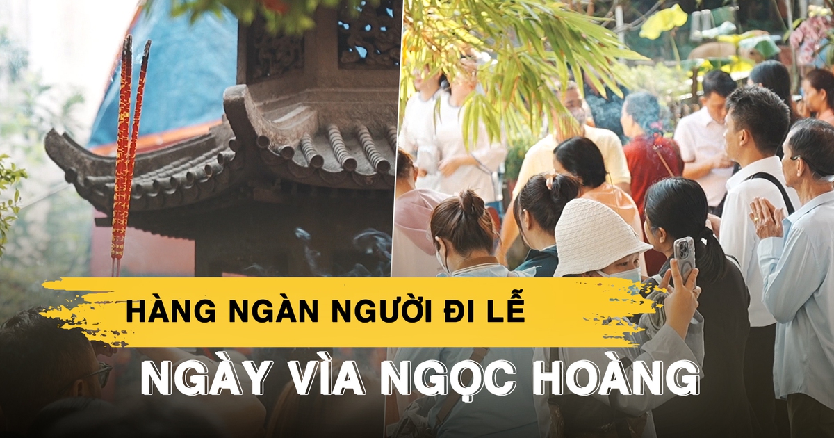 Dòng người đổ về chùa Ngọc Hoàng ngày vía: Nắng gắt không ngăn được lòng thành