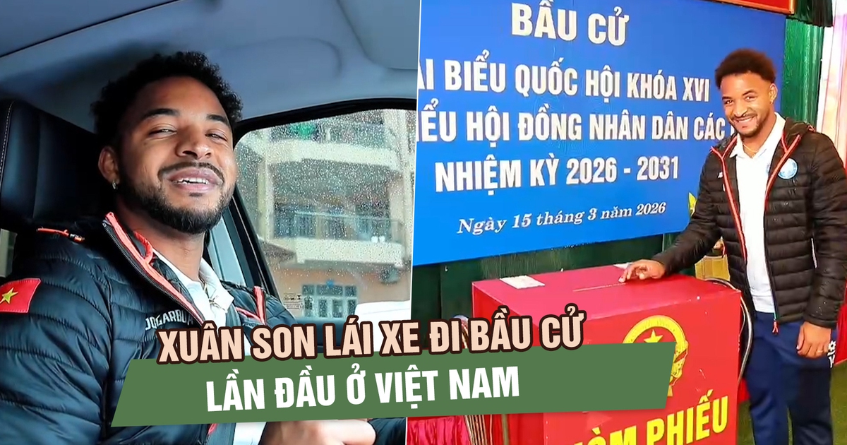 Xuân Son lái xe đi bầu cử lần đầu ở Việt Nam