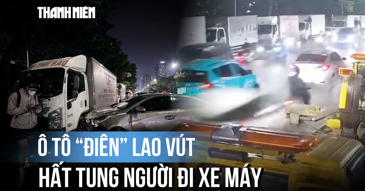 Rùng mình khoảnh khắc tai nạn liên hoàn trên phố Nguyễn Chánh