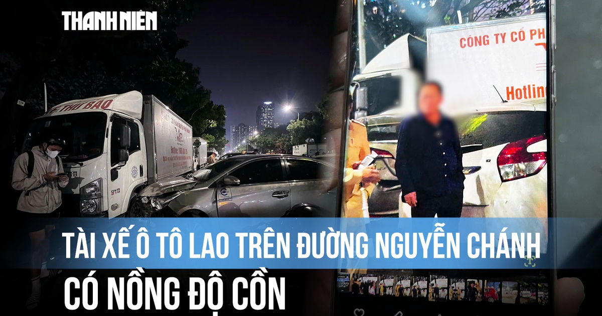 Tài xế gây tai nạn liên hoàn trên phố Nguyễn Chánh có nồng độ cồn