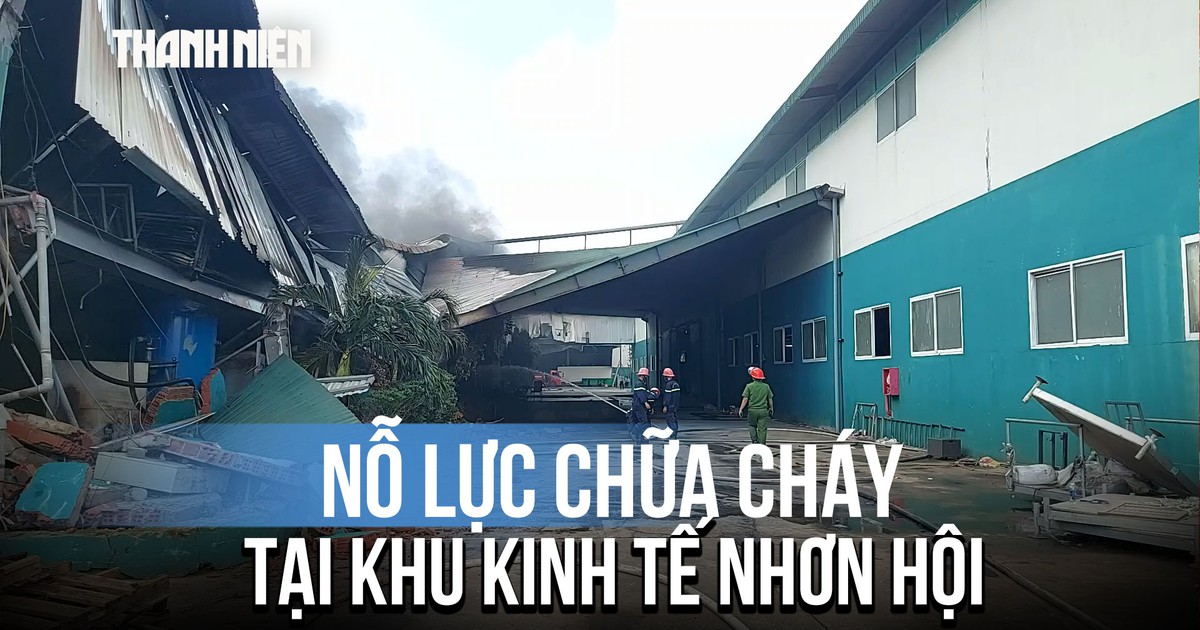 Gia Lai: Cháy lớn tại khu kinh tế Nhơn Hội