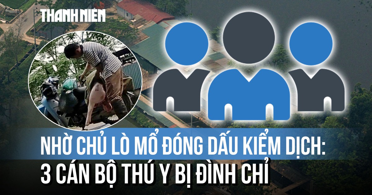 Nhờ chủ lò mổ đóng dấu kiểm dịch thịt lợn: 3 cán bộ thú y bị đình chỉ
