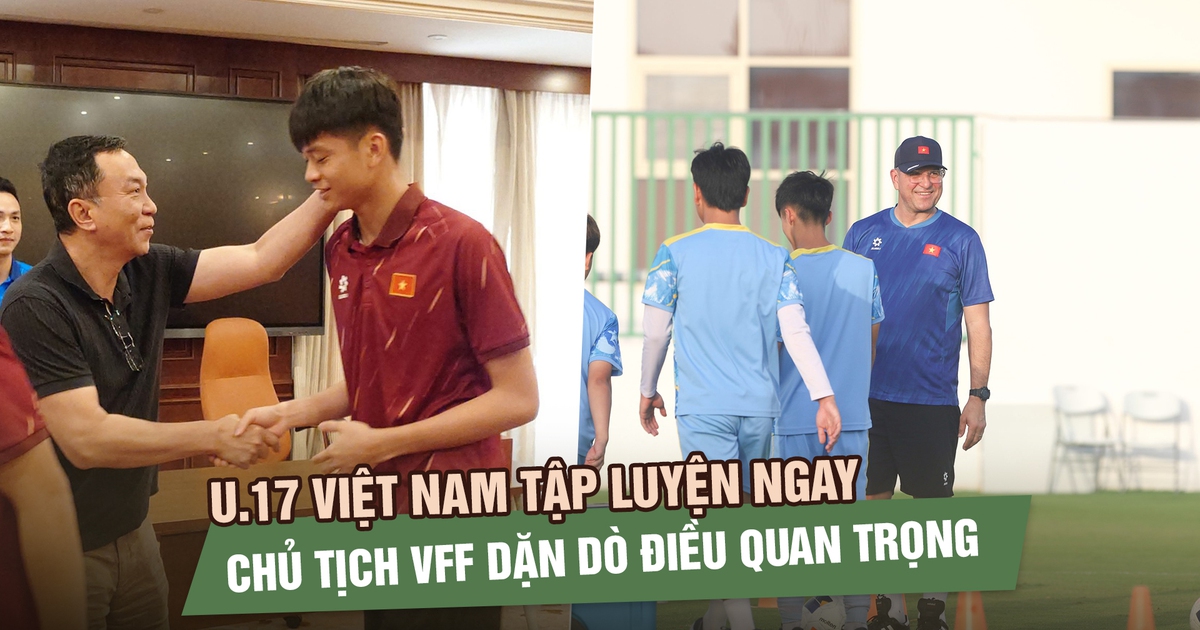 U.17 Việt Nam tập luyện ngay sau vòng bảng, Chủ tịch VFF dặn dò điều quan trọng trước tứ kết