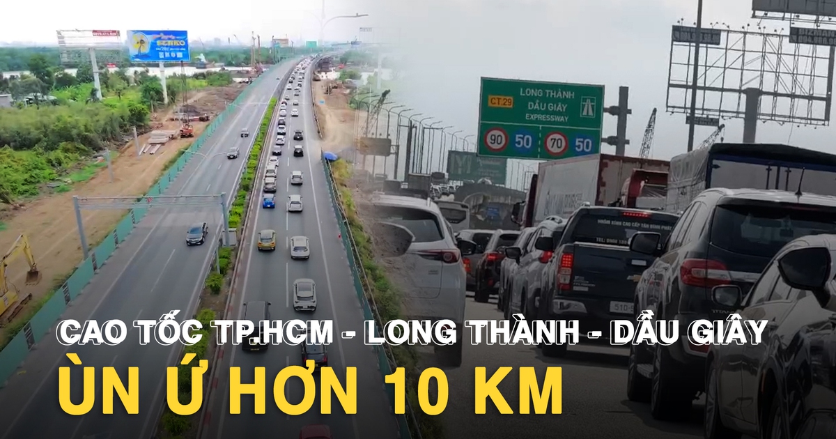 Cao tốc TP.HCM - Long Thành - Dầu Giây ùn ứ hơn 10 km, cửa ngõ
