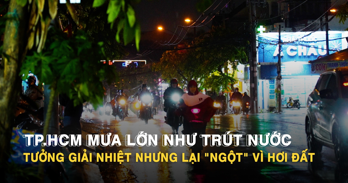 TP.HCM mưa như trút nước giờ tan tầm, nhiều người mệt mỏi vì hầm nóng, kẹt xe