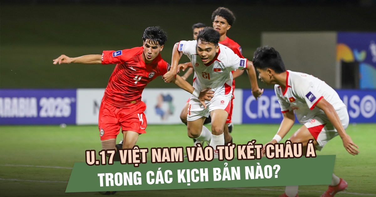 U.17 Việt Nam vào tứ kết châu Á trong các kịch bản nào?