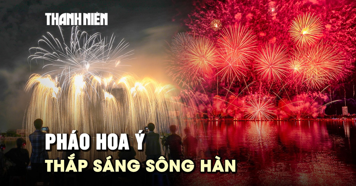 Đội pháo hoa Ý thả tim trên bầu trời Đà Nẵng đêm thi thứ ba DIFF 2026