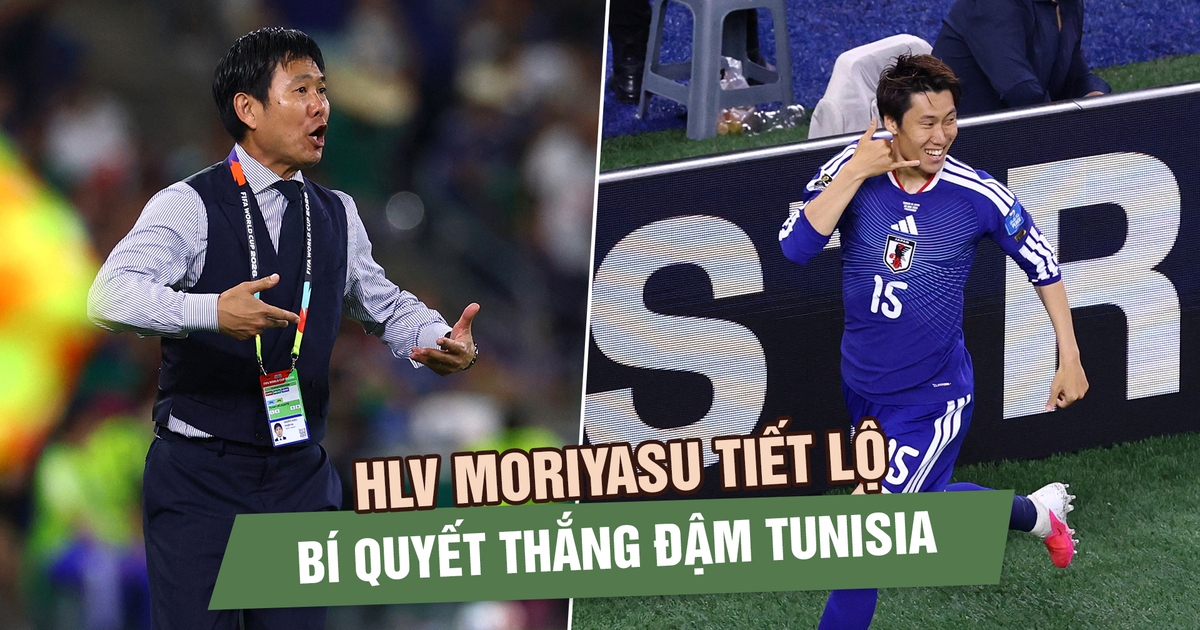 HLV Moriyasu tiết lộ bí quyết thắng đậm Tunisia: Nhật Bản mạnh vì không phụ thuộc bất kỳ ngôi sao nào