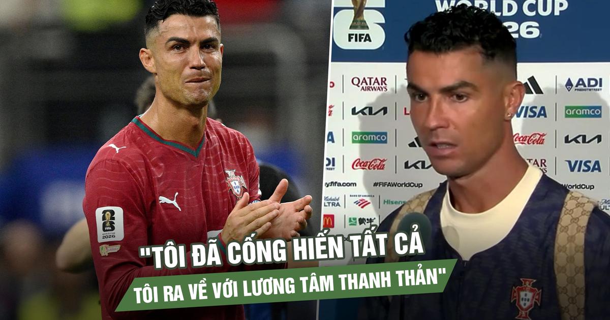 Ronaldo nghẹn ngào khép lại kỳ World Cup cuối cùng: 'Tôi đã cống hiến tất cả'