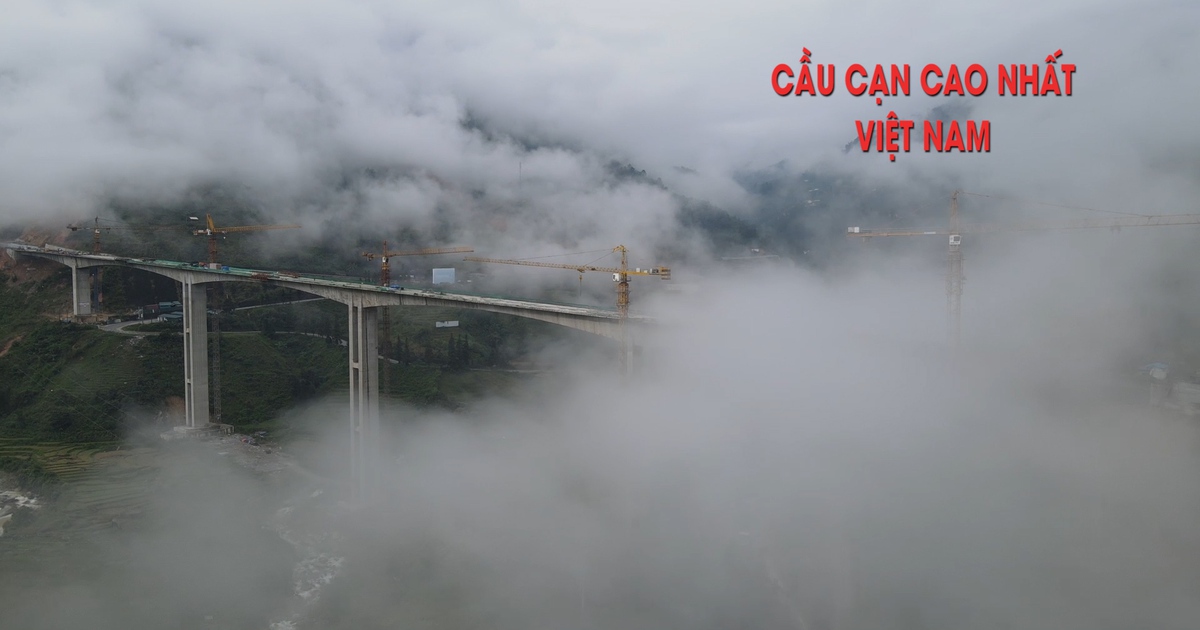 Ngắm cầu cạn cao nhất Việt Nam ở Sa Pa sắp hoàn thành