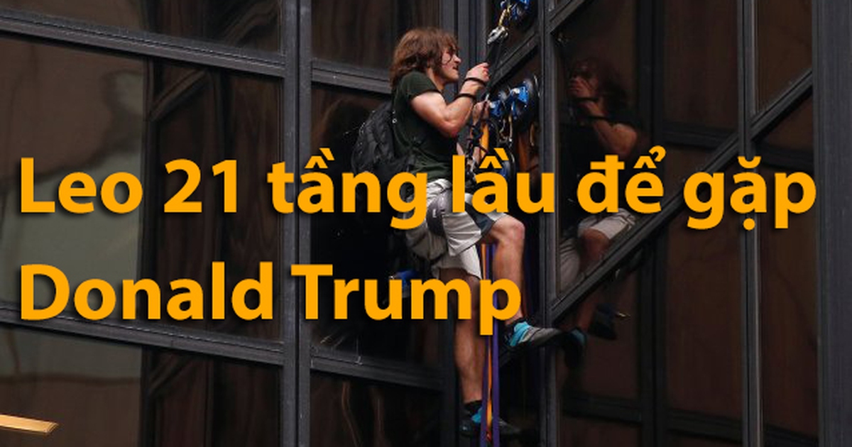 Leo 21 tầng lầu để gặp Donald Trump