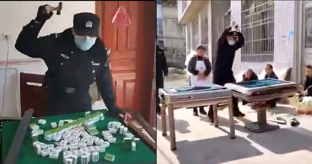 Phòng lây lan virus corona ở Trung Quốc: bàn mạt chược cũng bị đập để tránh tụ tập