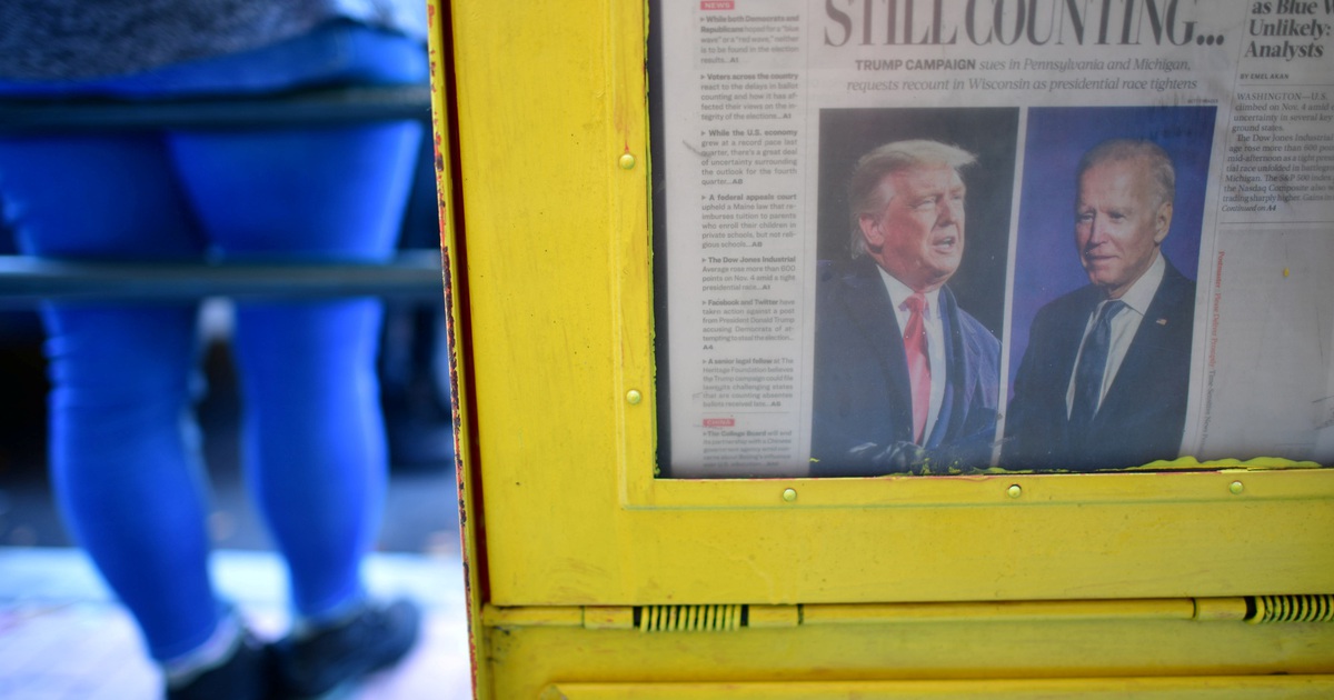 Tụt lại ở hầu hết bang chiến địa, Tổng thống Trump vẫn ngăn cản ông Biden tuyên bố chiến thắng