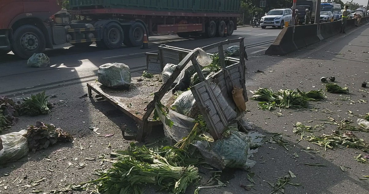 Xót xa cái chết của người lái xe ba gác bị xe tải tông liên hoàn