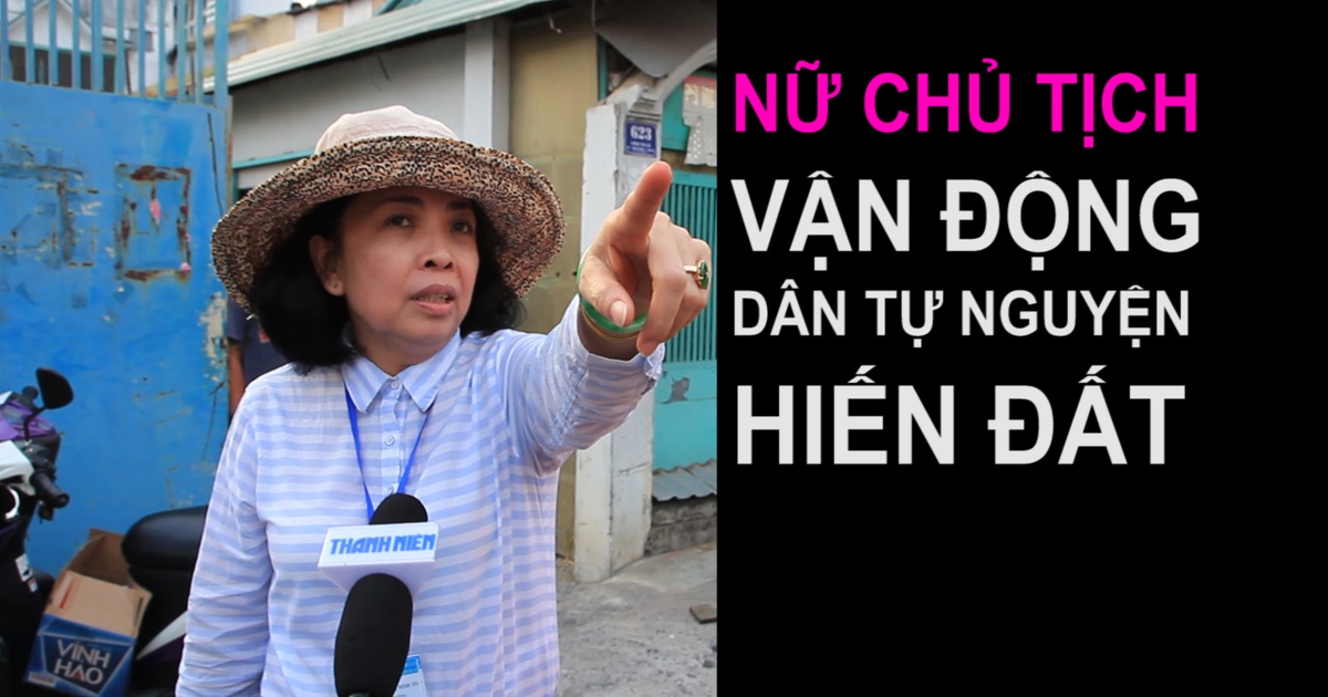 Được nữ chủ tịch phường vận động, dân tự hiến đất mở rộng vỉa hè