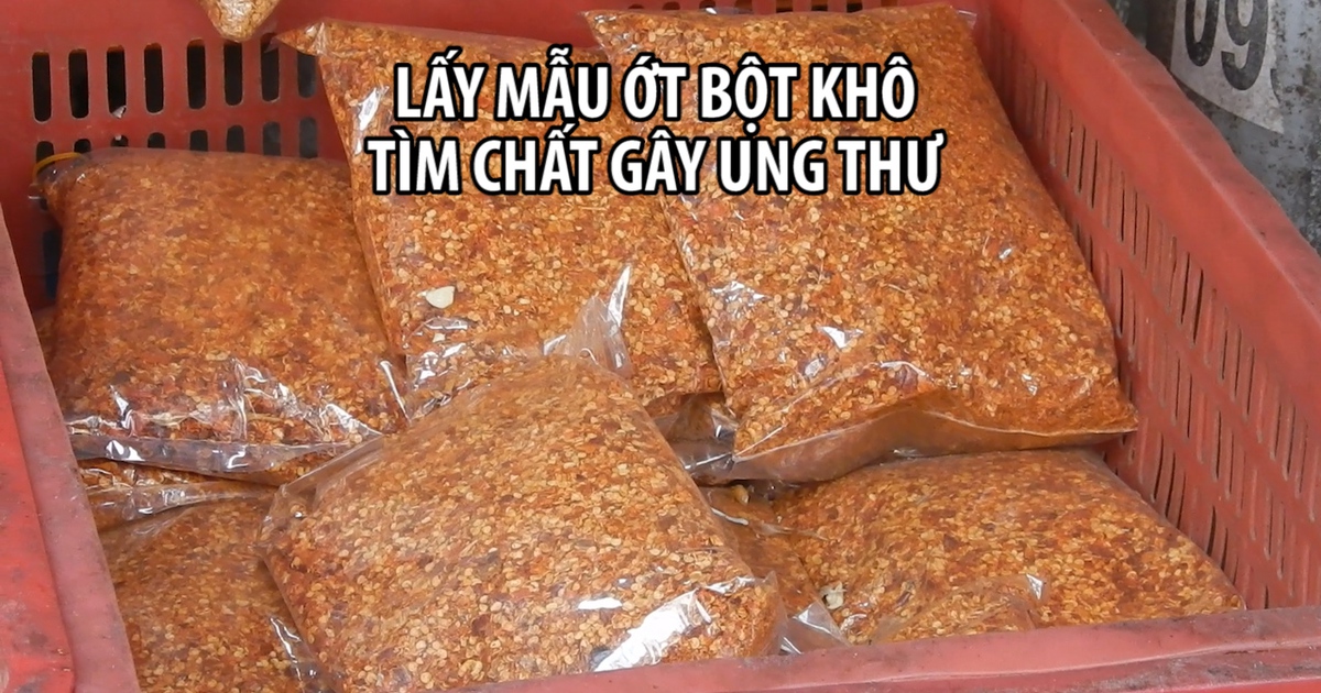 Kiểm tra, lấy mẫu ớt bột khô tìm chất gây ung thư