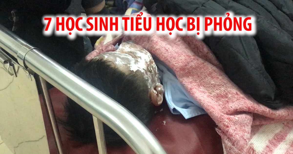 Nổ bình gas mini, 7 học sinh tiểu học phải nhập viện