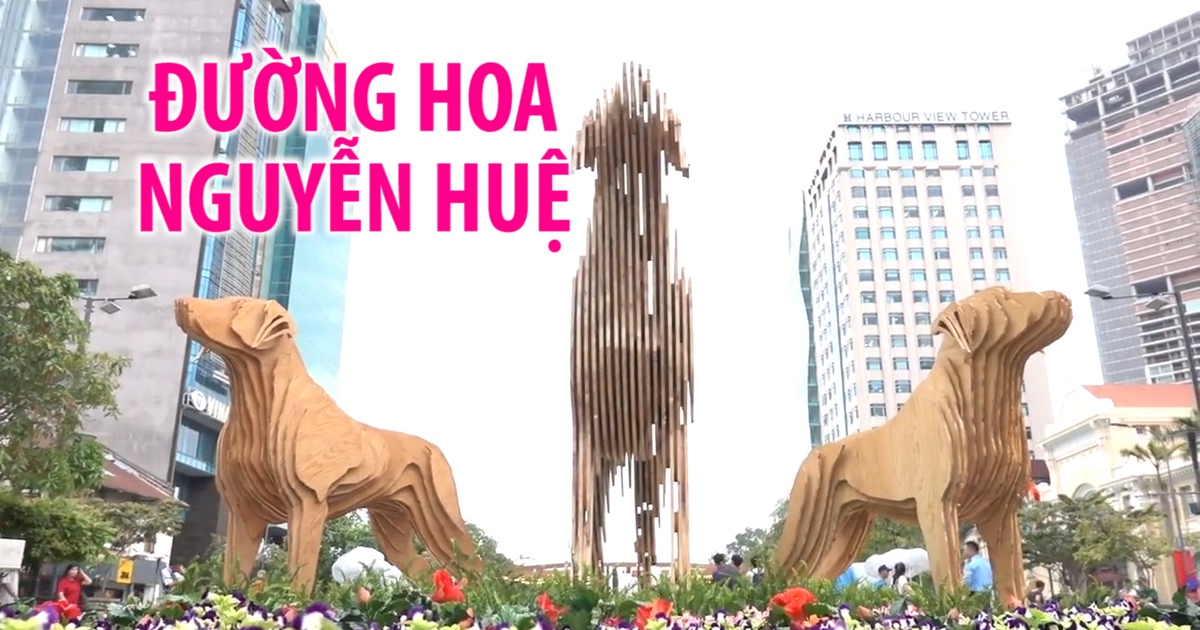 Cận cảnh đường hoa Nguyễn Huệ trước giờ khai mạc