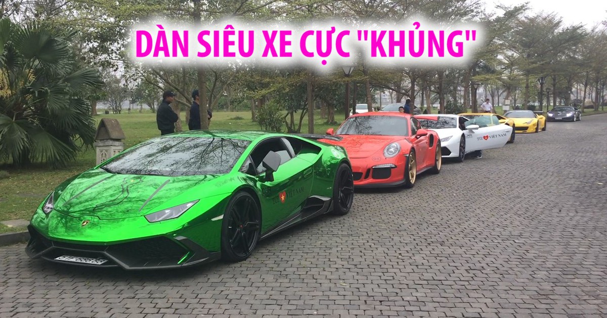 Choáng ngợp với dàn siêu xe cực “khủng” tụ hội đất Quảng Bình