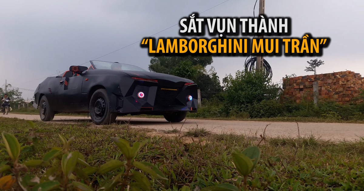 Hai anh em biến ô tô sắt vụn thành Lamborghini mui trần để đón cô dâu
