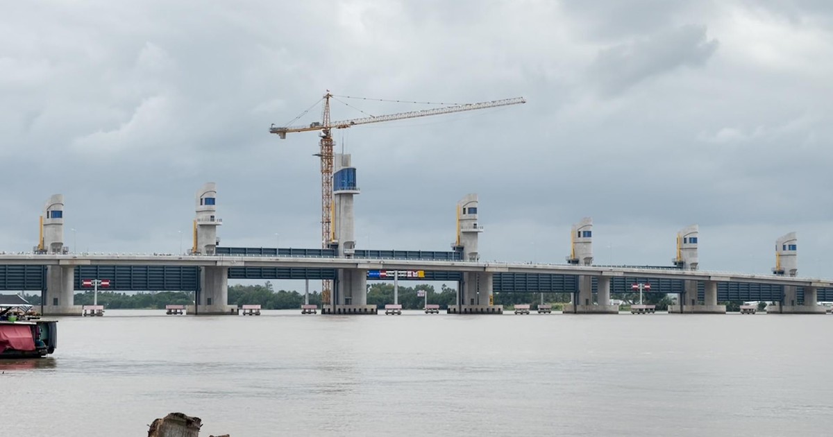 Cận cảnh siêu cống thủy lợi 3.300 tỉ, lớn nhất Việt Nam vừa hoàn thành