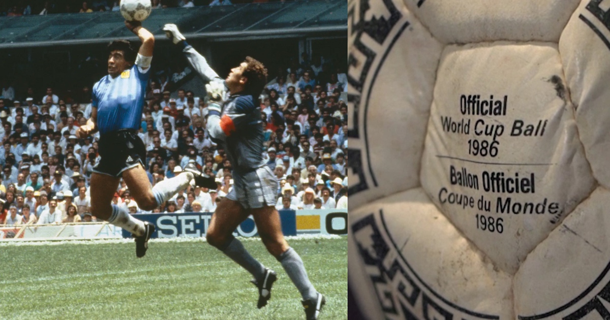Maradona, ‘Bàn tay của Chúa’ và quả bóng World Cup được hét giá 85 tỉ đồng