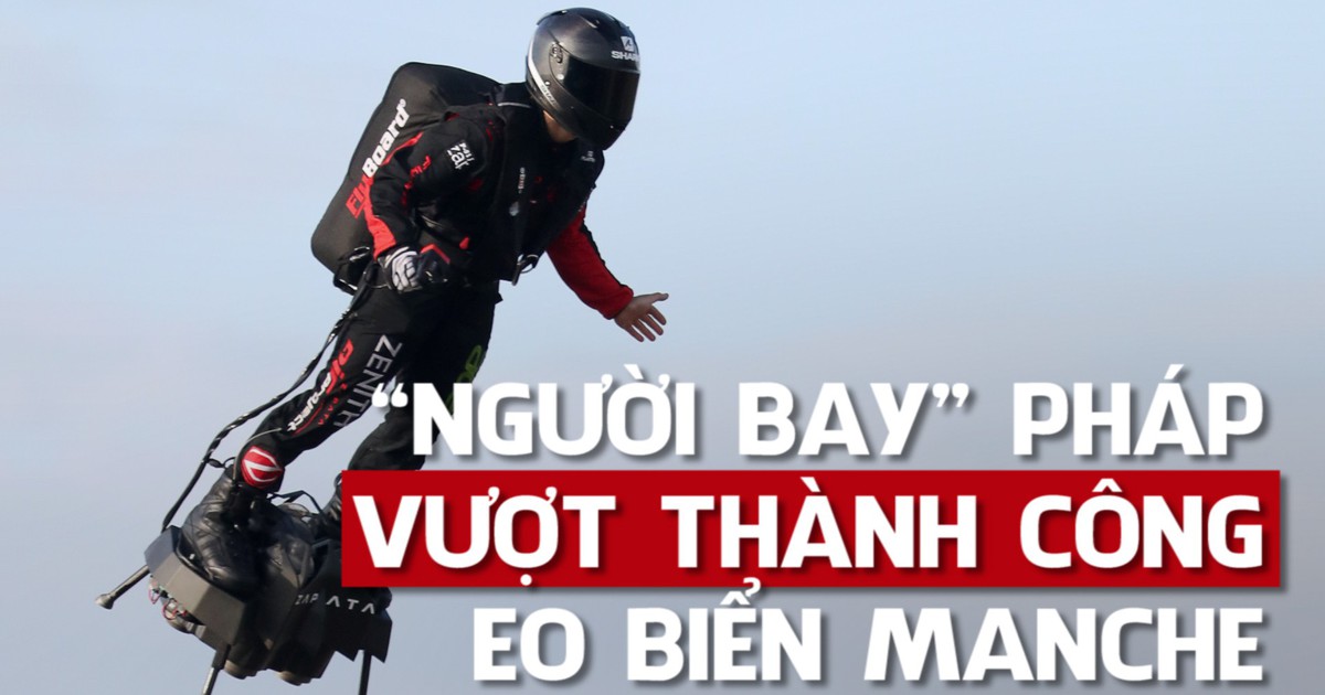 ‘Người bay’ Pháp đã chinh phục thành công eo biển Manche