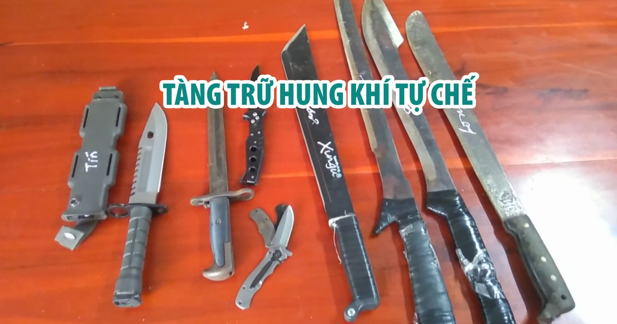 Bắt 5 thanh niên tàng trữ hung khí tự chế trong nhà trọ