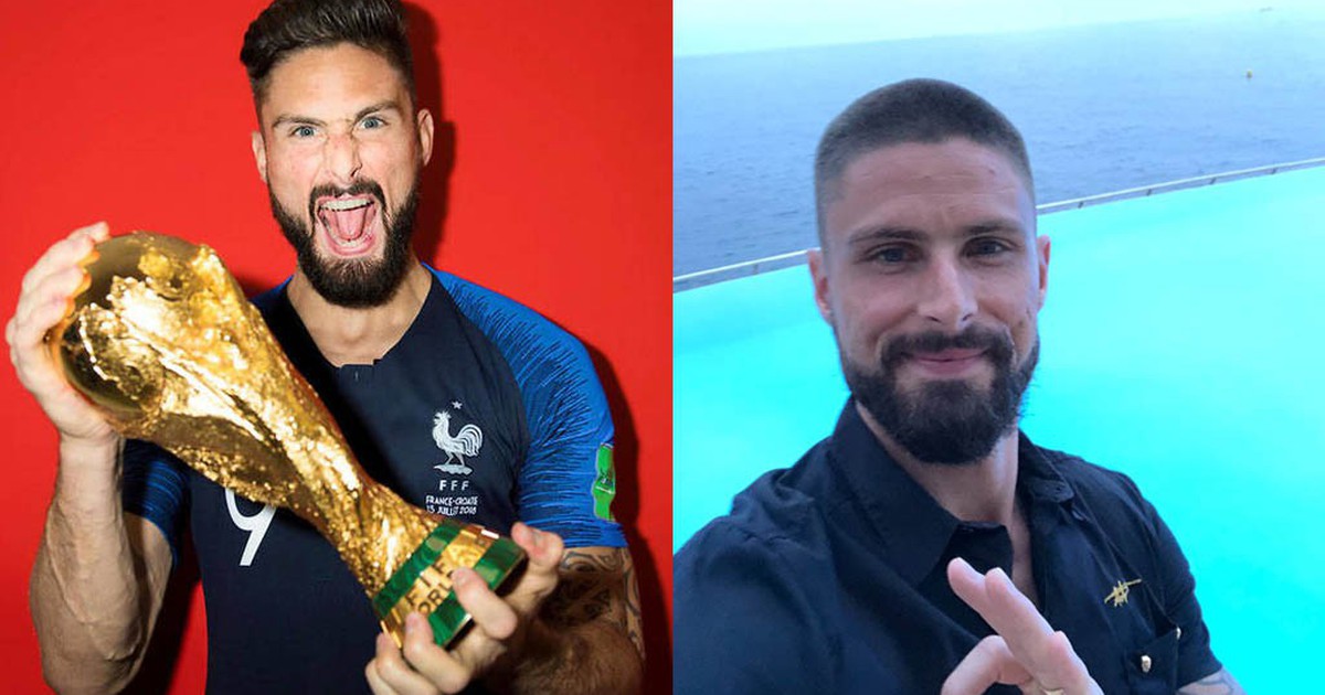 Olivier Giroud cạo đầu sau khi Pháp vô địch World Cup