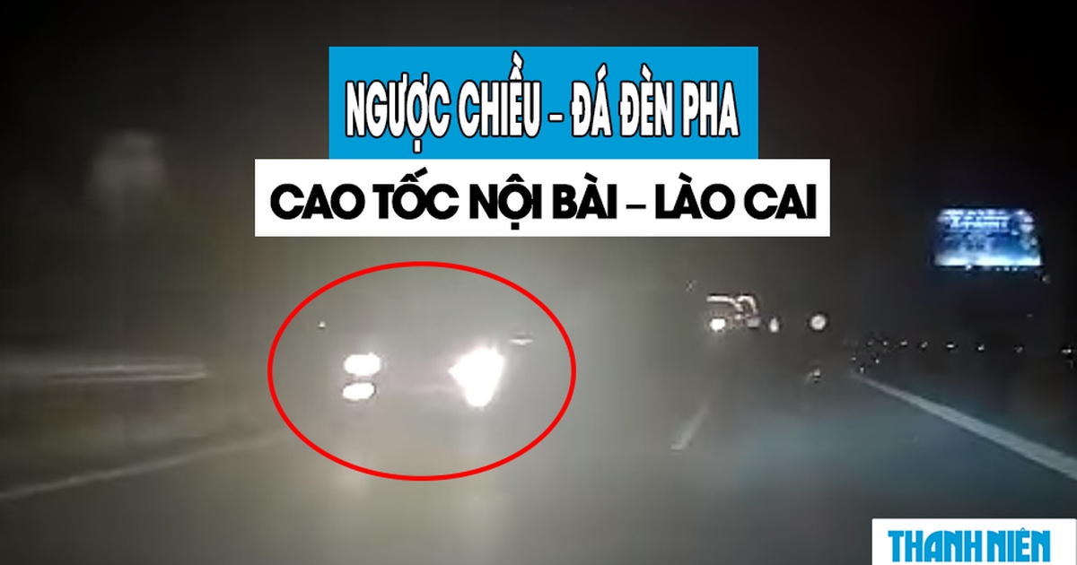 Kinh hoàng xe bán tải bật đèn pha, đi ngược chiều cao tốc trong đêm