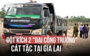 Huy động hơn 100 cảnh sát đột kích 2 bãi khai thác cát trái phép trong đêm